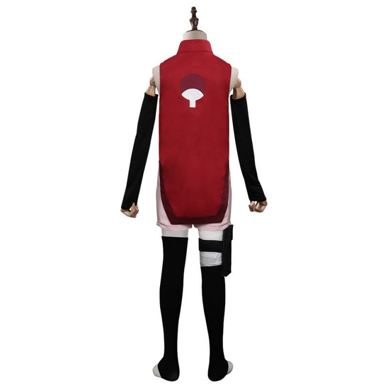 Kids Boruto Sarada Uchiha Cosplay Costume Outfit Halloween Carnival Suit