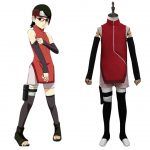 Kids Boruto Sarada Uchiha Cosplay Costume Outfit Halloween Carnival Suit