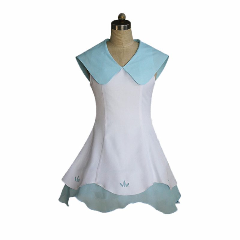 Sun Moon Lillie Cosplay Dress with Hat and Bag Cosplay Costume