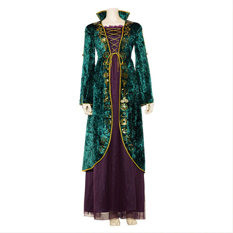 Hocus Pocus Winifred Sanderson Cosplay Dress Costume