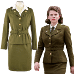 The First Captain America Agent Peggy Carter Cosplay Costume (2)