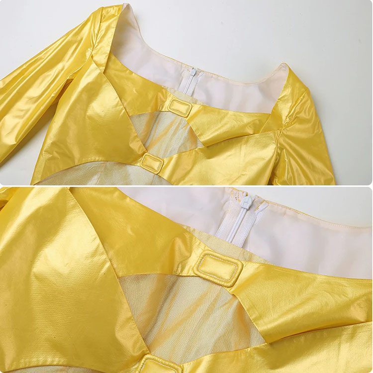 Opera Hamilton Peggy Cosplay Dress Yellow Costume