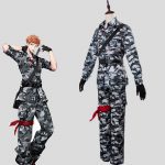Japanese Voice Actor Division Rap Battle Mad Trigger Crew Rio Mason Busujima Crazy M Camouflage Uniform Outfit Cosplay Costume