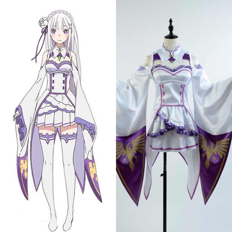 Re: Zero Life in a Different World from Zero Emilia Satella Cosplay Costume