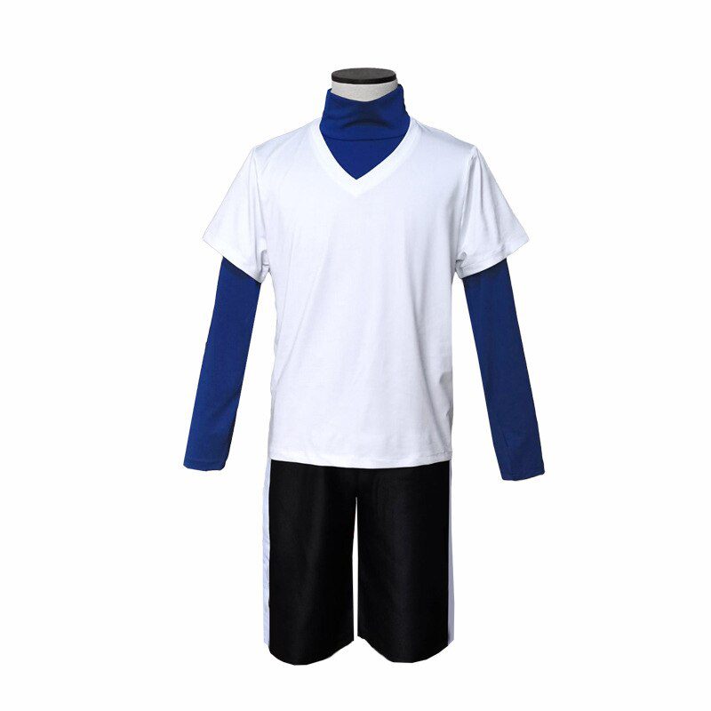 Hunter x Hunter Killua Zoldyck Cosplay Costume Halloween Christmas Party Cosplay Suit Shirt Short White