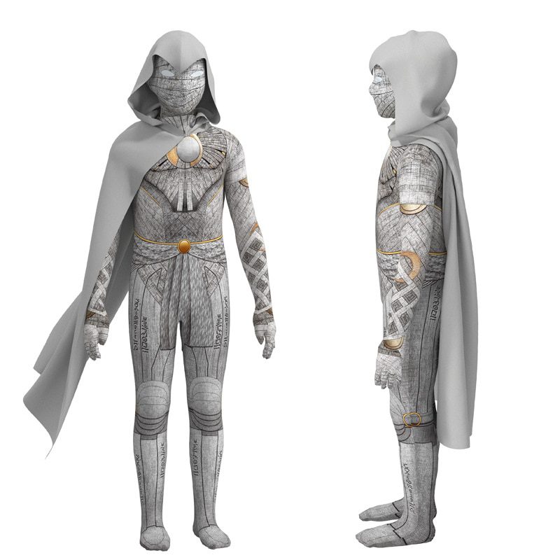 Moon Knight Cosplay Costume for Children Man Marc Spector Crescent Darts Superhero Bodysuit