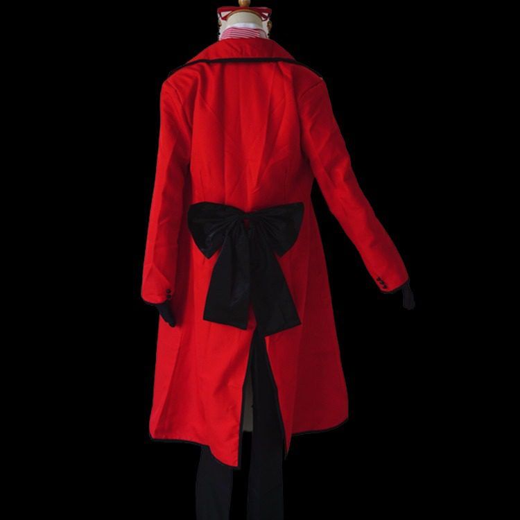 Japan Anime Grell Sutcliff Cosplay Costume Red Suit