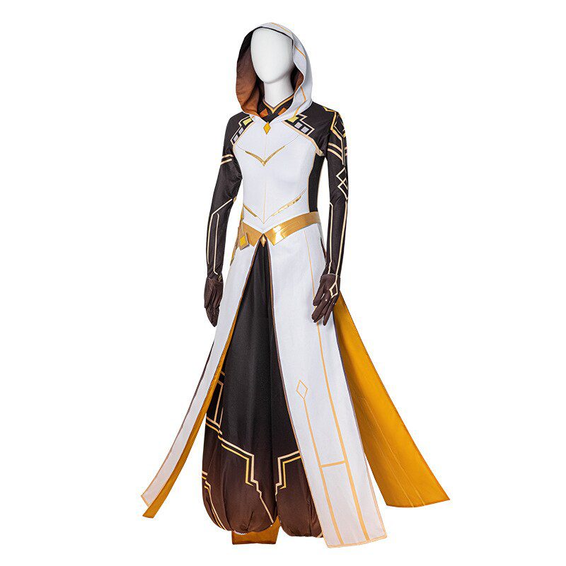 Genshin Impact Zhongli Cosplay Costume Hoodie Long Tuxedo