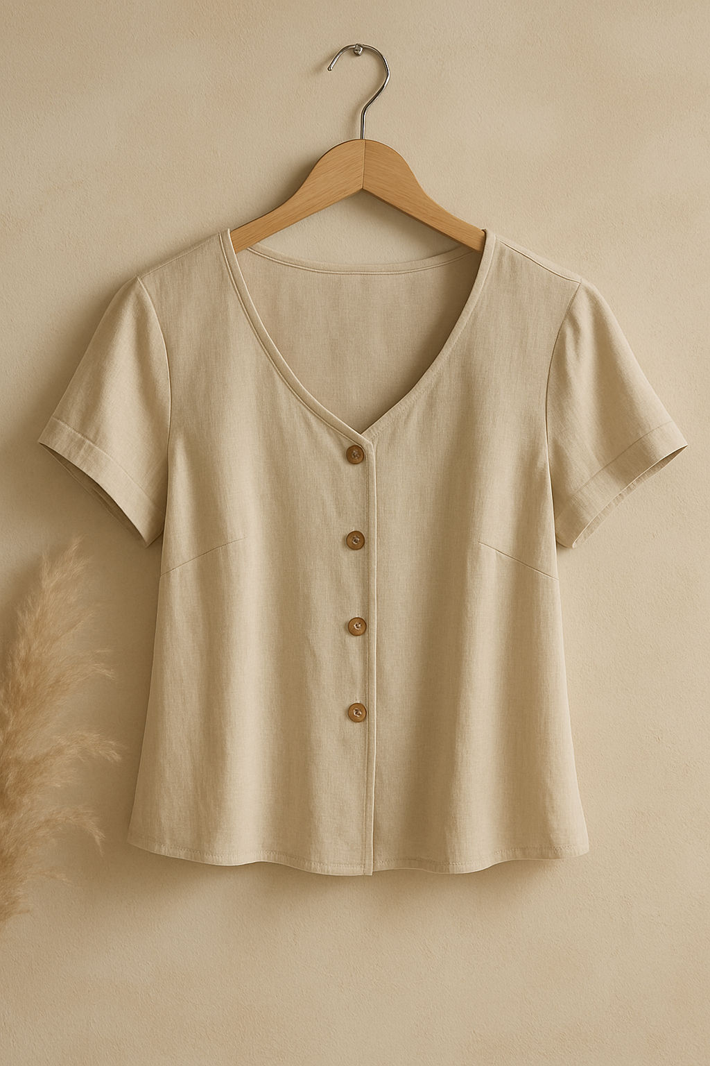 Beige dress on female model, walking pose