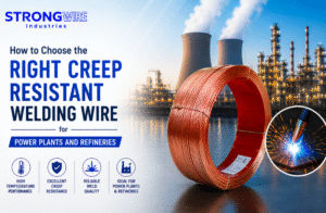 Engineer performing submerged arc welding with creep resistant SAW wire on a high-temperature pressure vessel used in a power plant or refinery.
