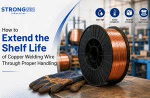 Proper storage and handling of welding wire in an industrial warehouse
