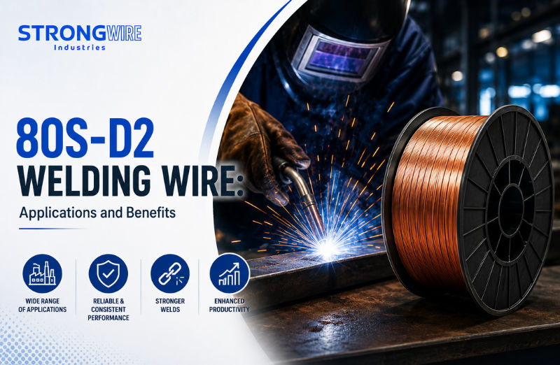 80S-D2 welding wire for industrial MIG welding applications