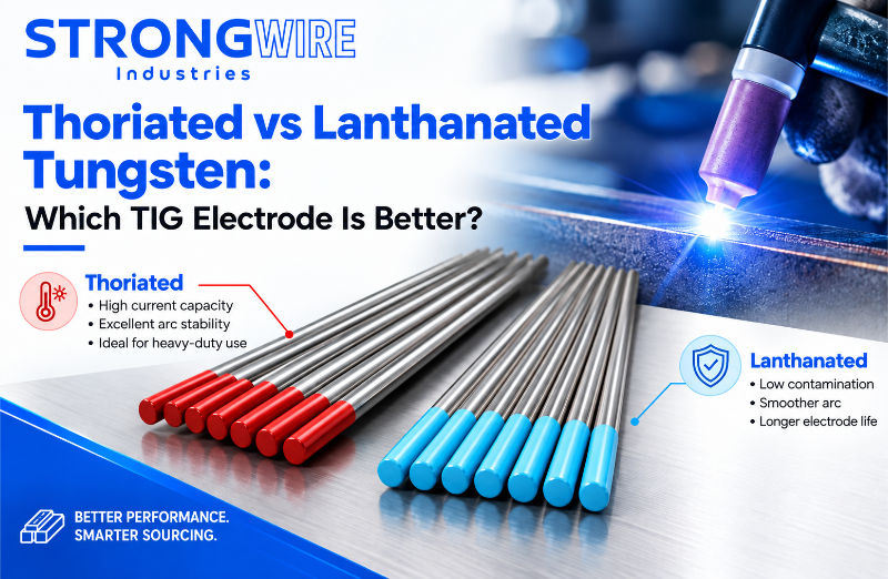 Thoriated vs lanthanated tungsten electrodes for TIG welding