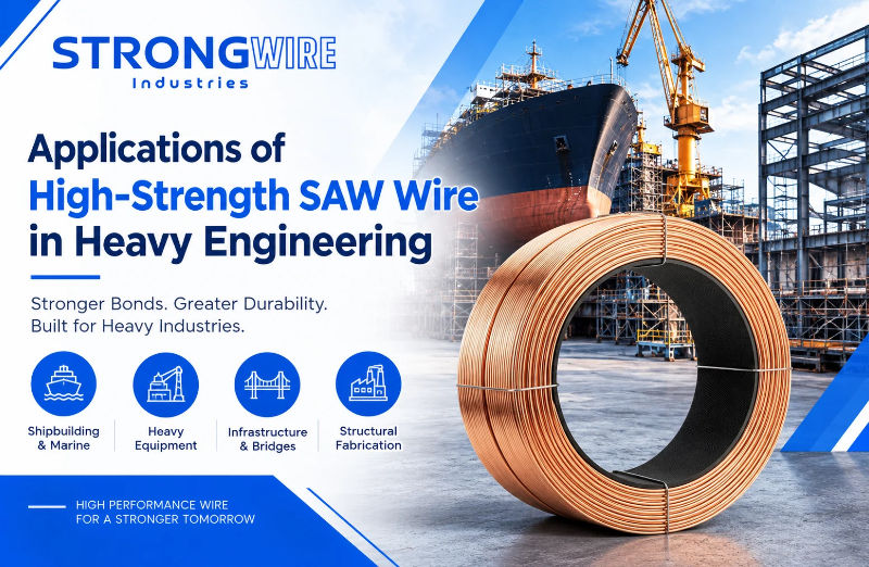 High-strength SAW wire coil for shipbuilding, heavy equipment, infrastructure, and structural fabrication