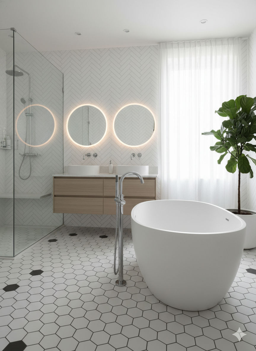 Luxury bathroom tile installation Montreal
