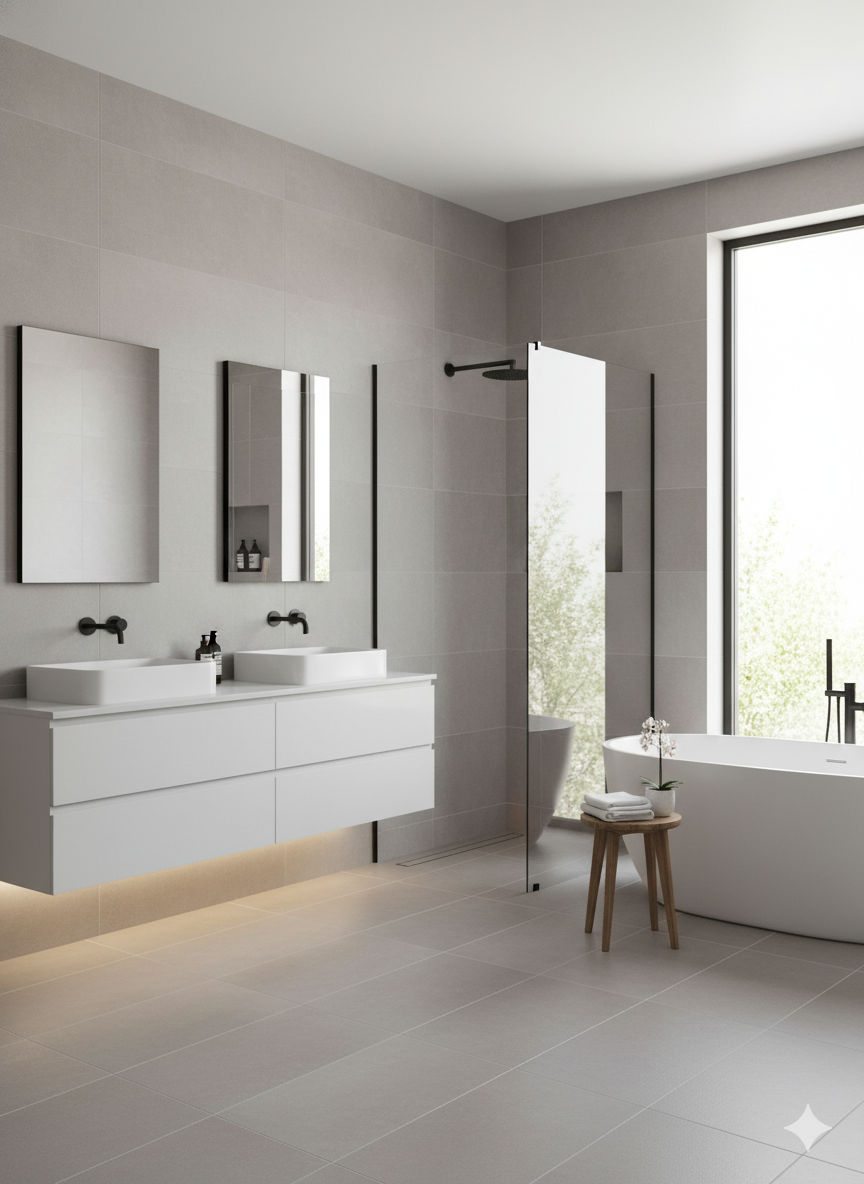 Luxury master bathroom renovation