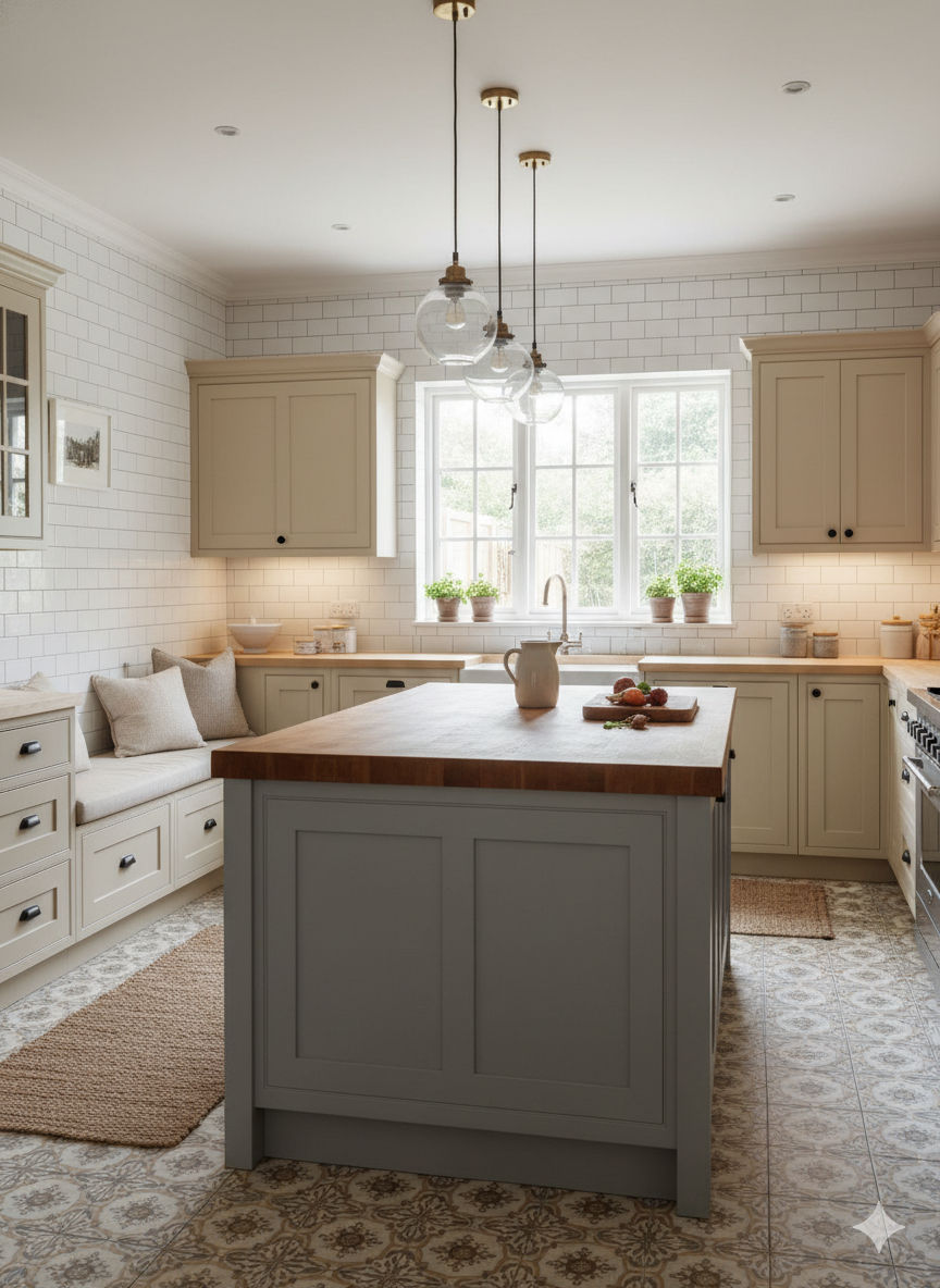 Open concept kitchen tiles