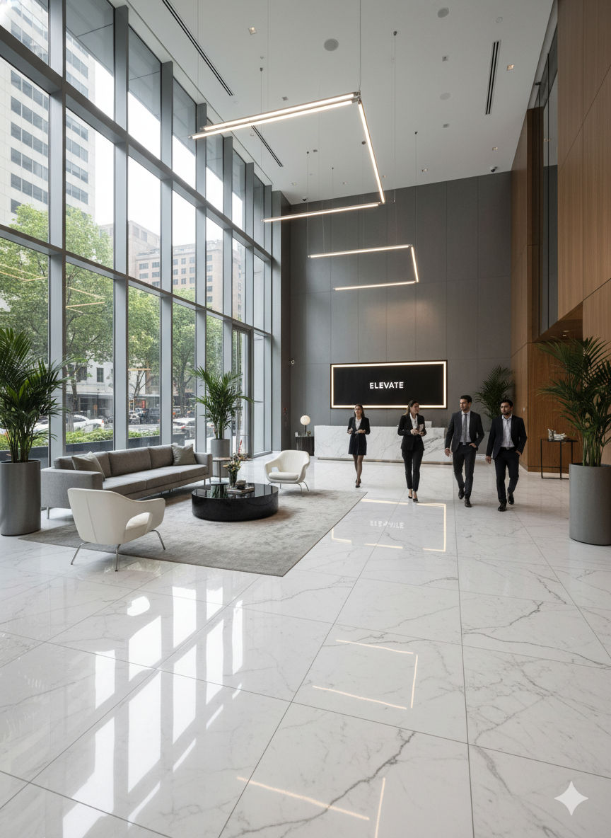 Roccabella building ceramic installation