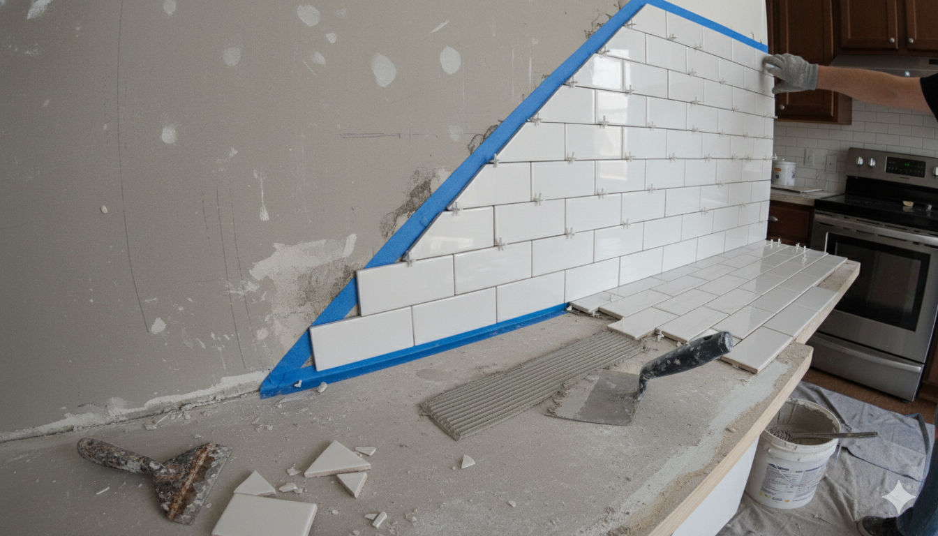 Ceramic installation craftsmanship