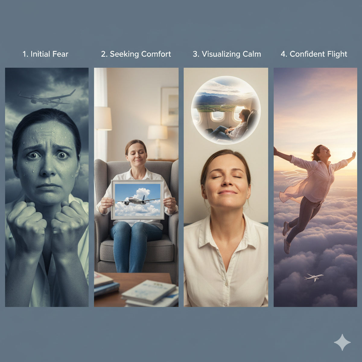 Visualization of overcoming fear of flying