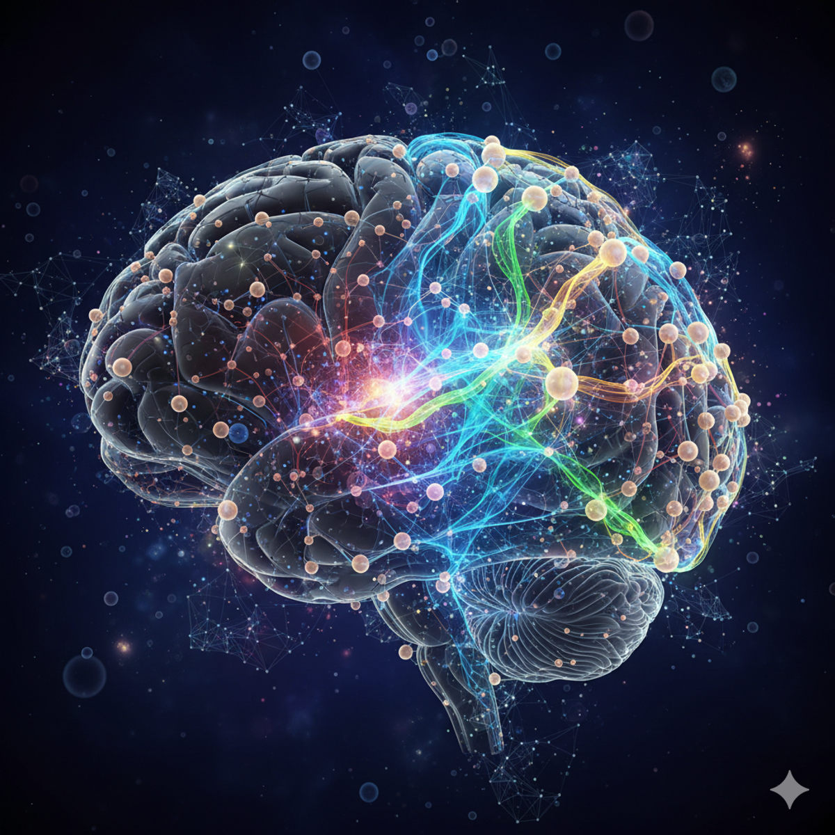 Illustration numérique de la transformation des voies neurales