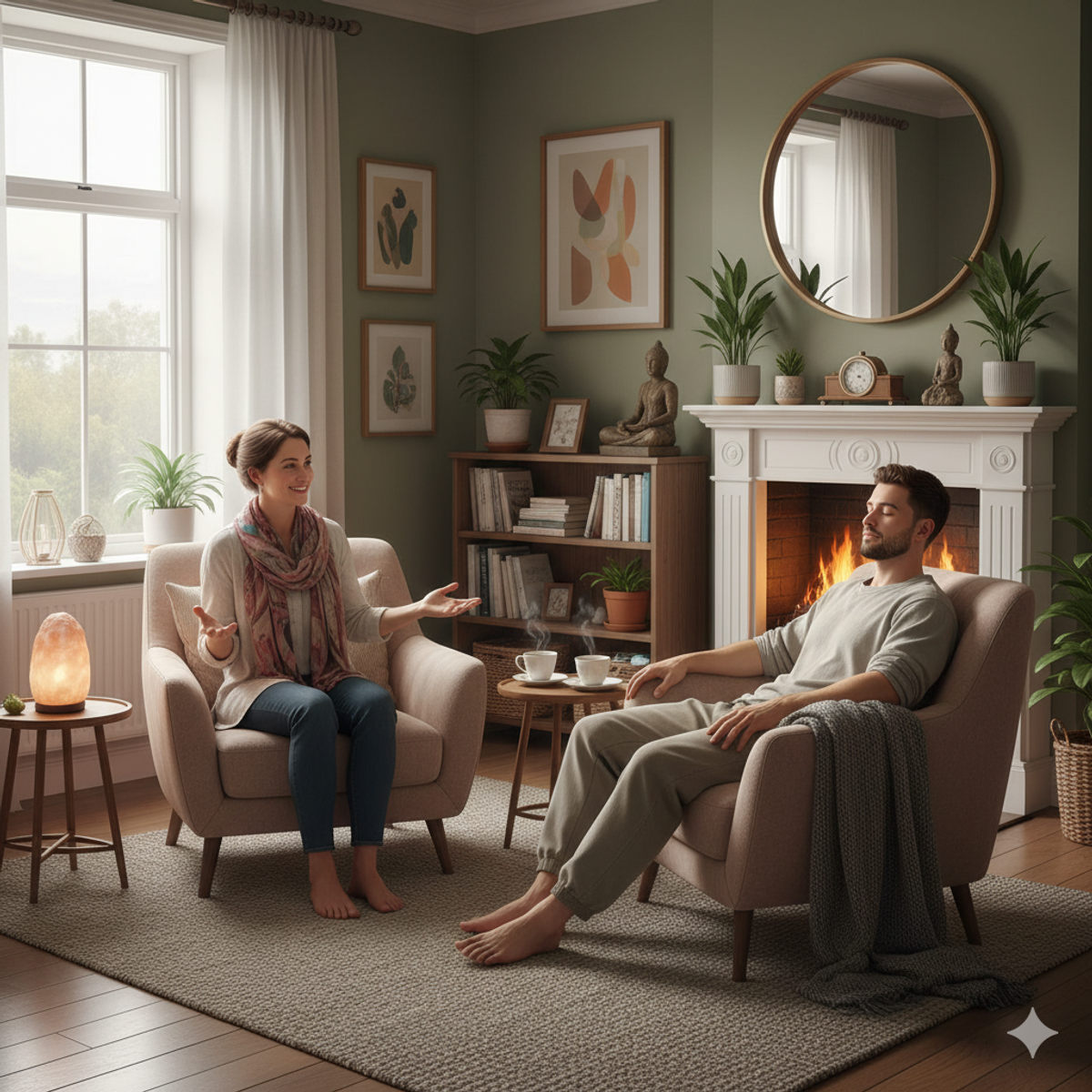 Hypnotherapy consultation room providing a safe and comfortable space for confidence-building sessions