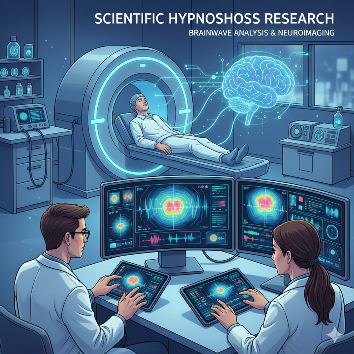 Laboratory brainwave analysis hypnosis research
