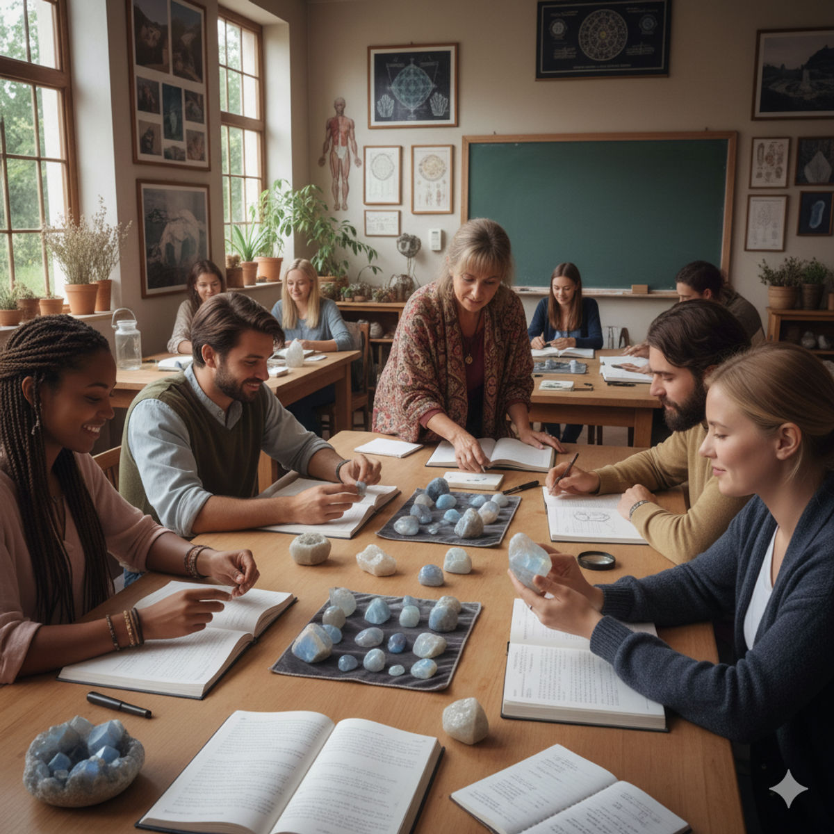Formation IMBM étudiants pierre de lune cours pratique lithothérapie