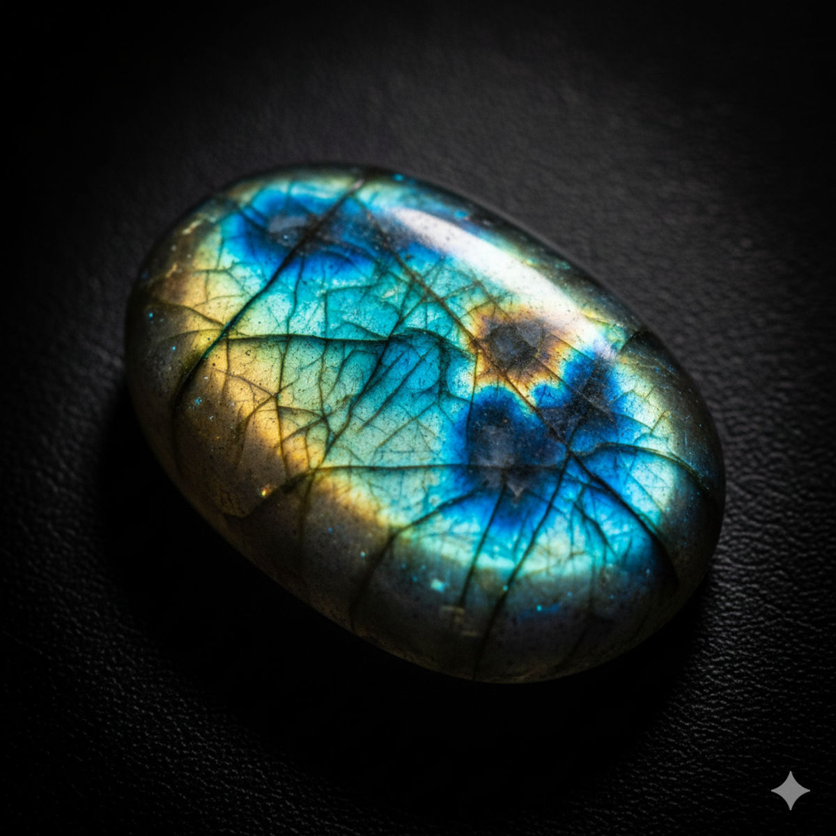 Pierre de labradorite aux reflets magiques pour la protection énergétique nocturne