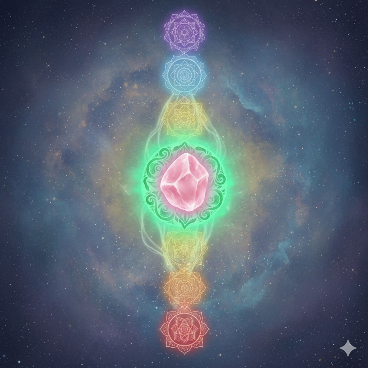 Chakra du cœur en résonance avec les propriétés énergétiques du quartz rose