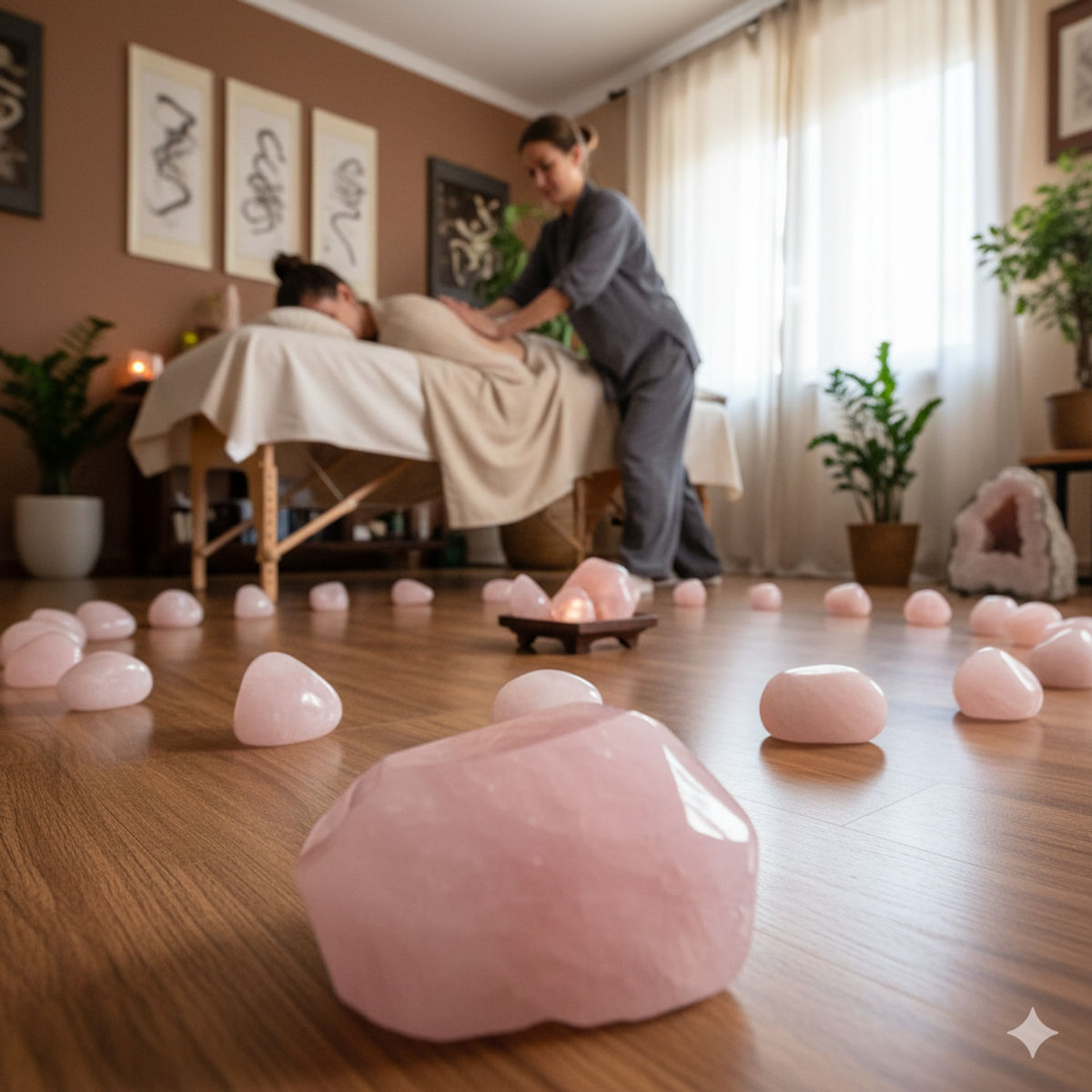 Application du quartz rose en Qi-Gong massage thérapeutique à l'IMBM