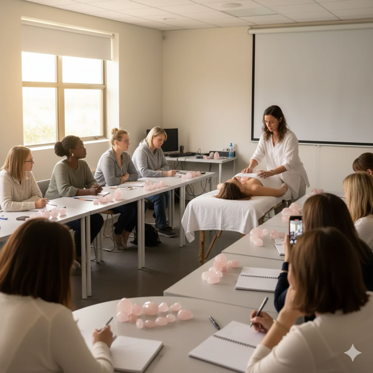 Formation en lithothérapie à l'IMBM avec focus sur les techniques du quartz rose