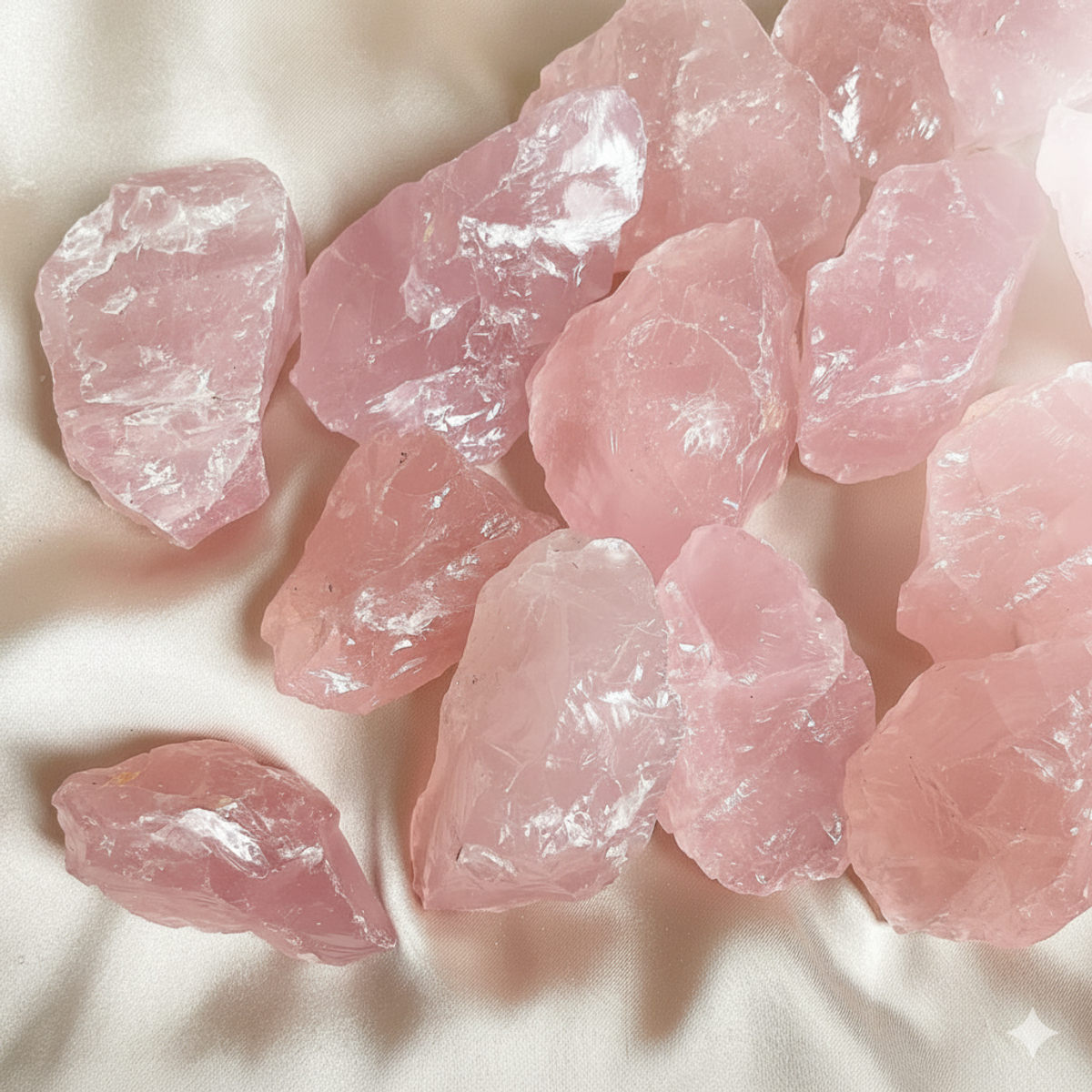 Formation géologique du quartz rose montrant sa structure cristalline naturelle