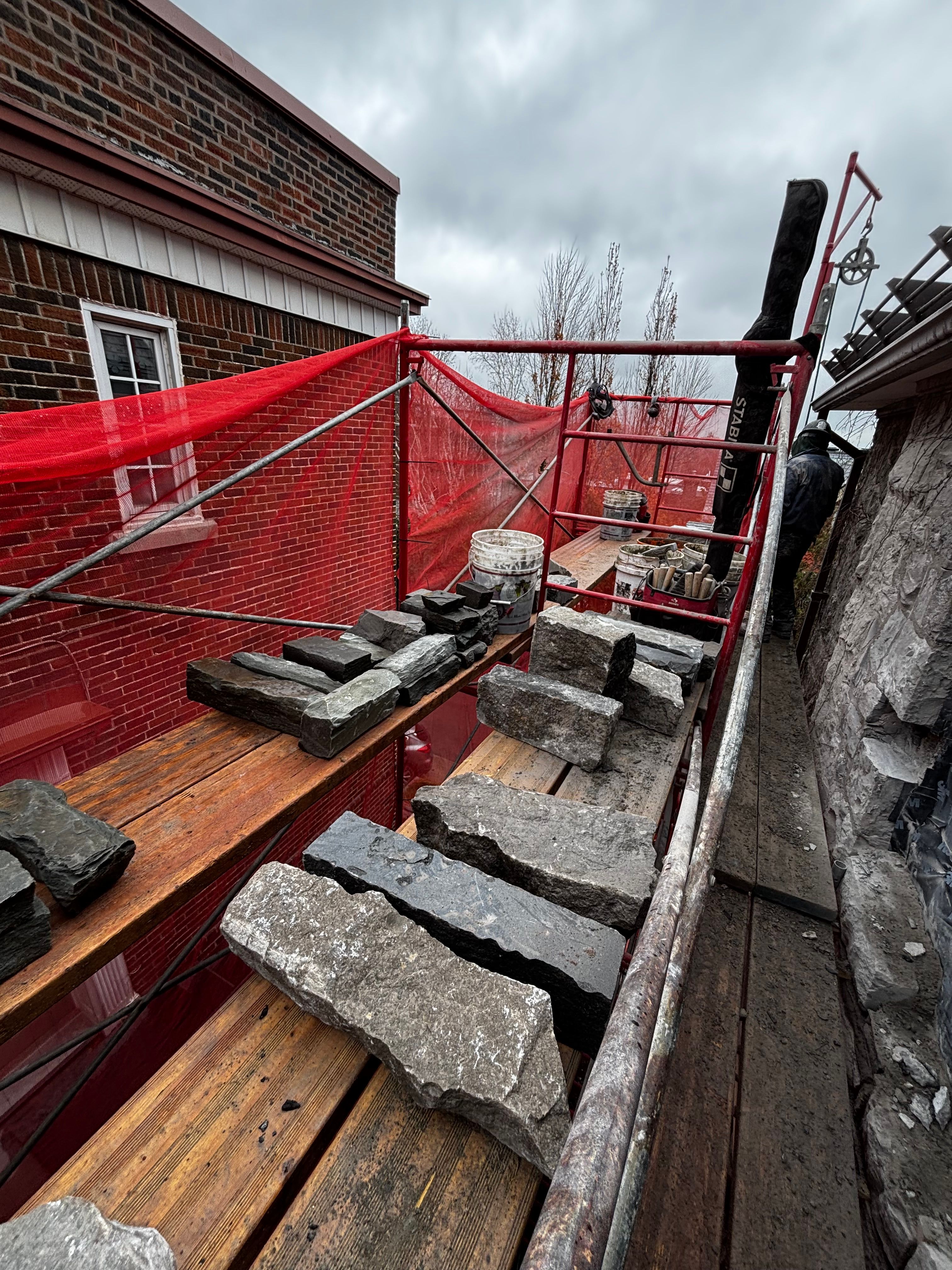 Historic masonry restoration exterior