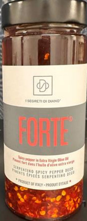Forte dried Serpentino peppers in EVOO
