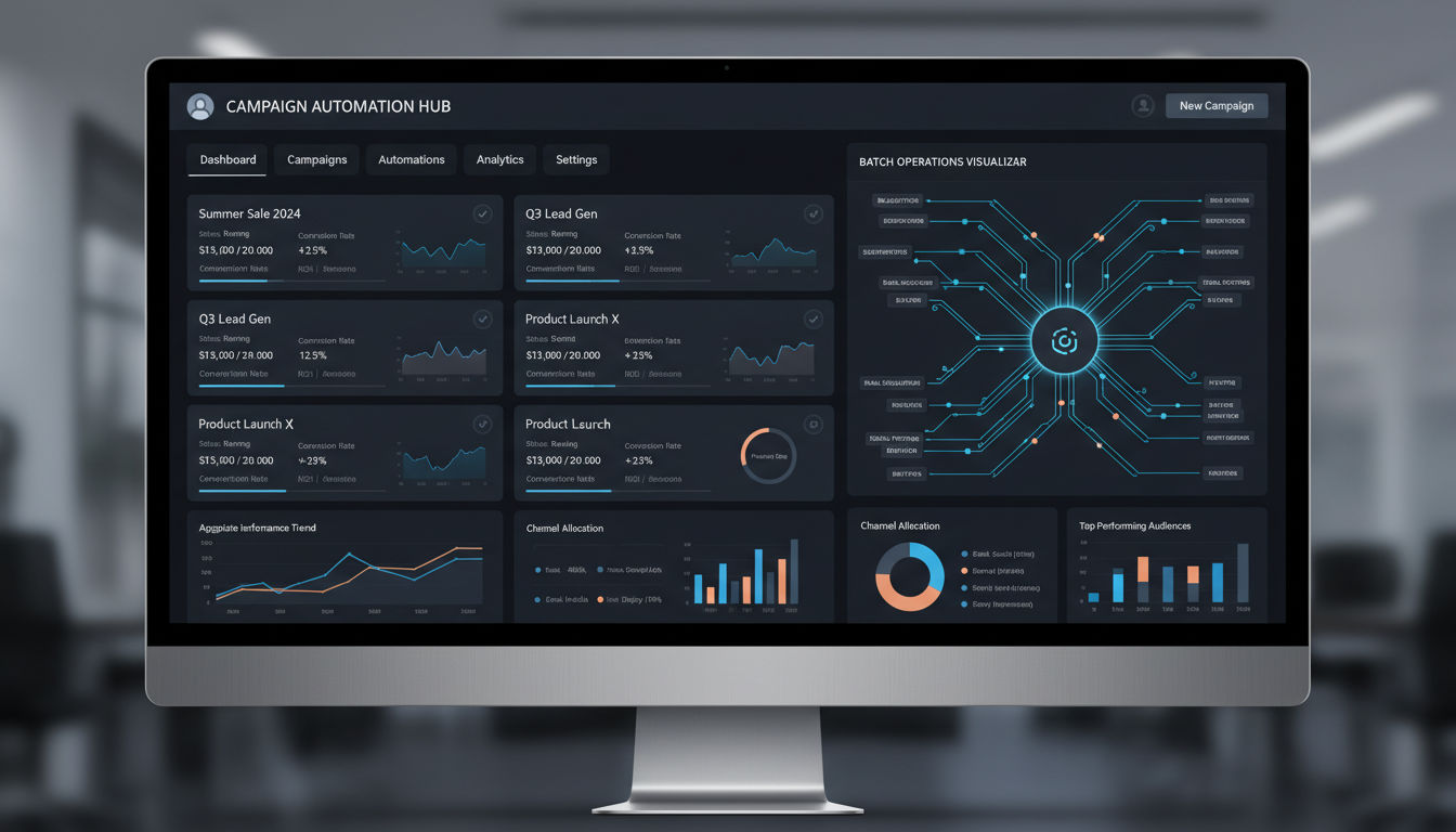 Advanced Meta Ads API automation dashboard with bulk operations