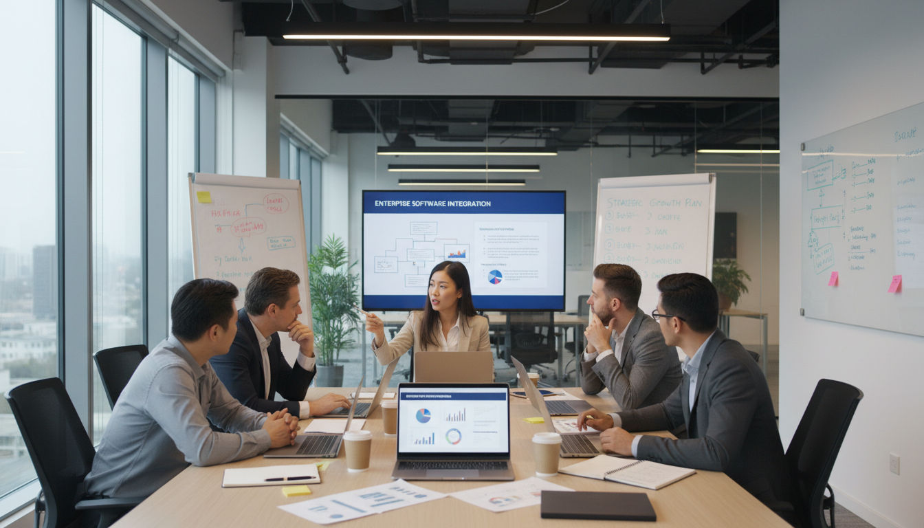 B2B marketing team collaborating on SaaS strategy and planning