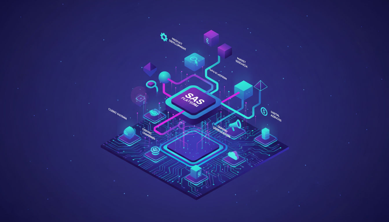 B2B SaaS marketing landscape showing interconnected stakeholders and decision-makers