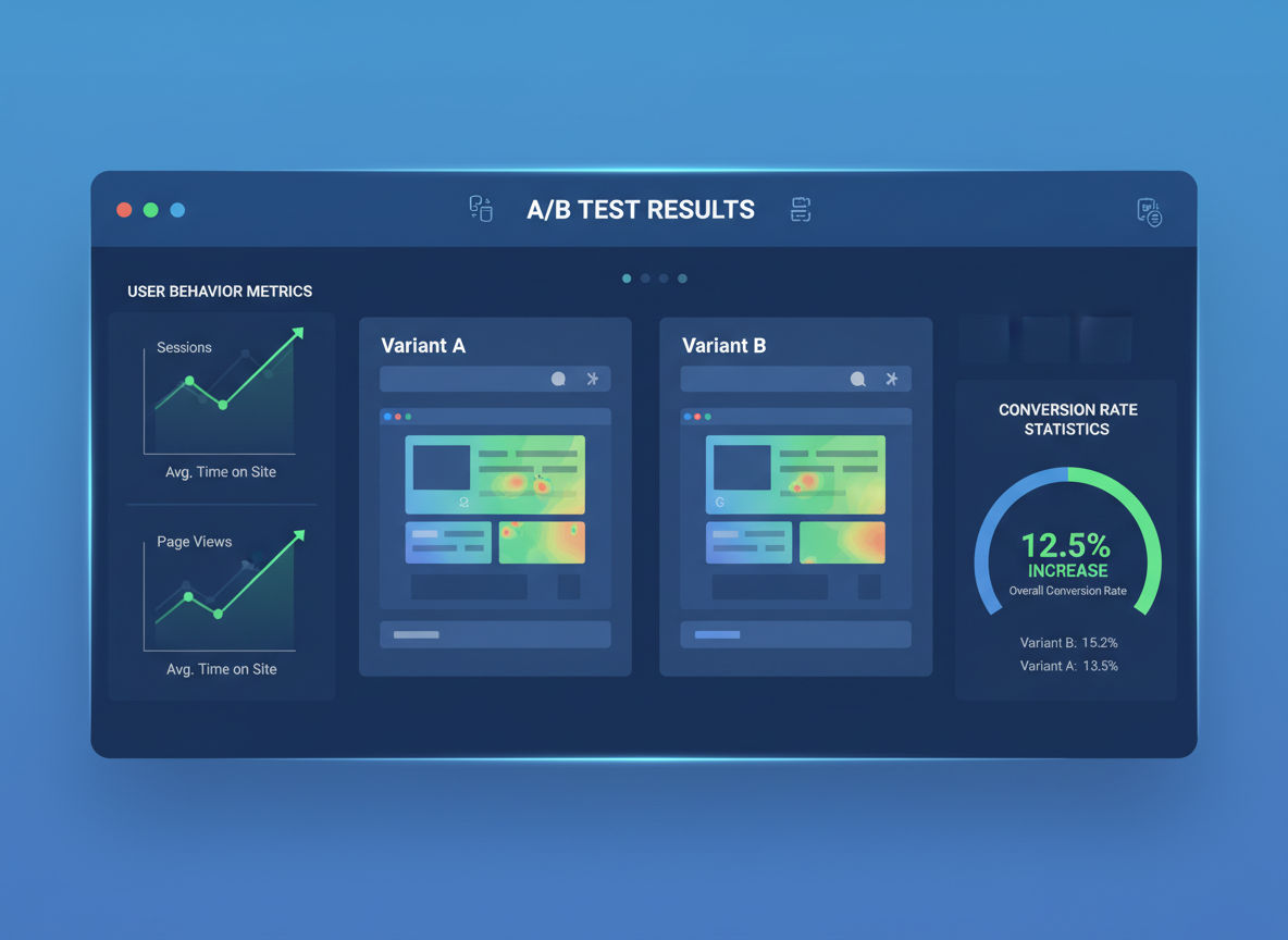 Data-driven user experience optimization with A/B testing and analytics metrics
