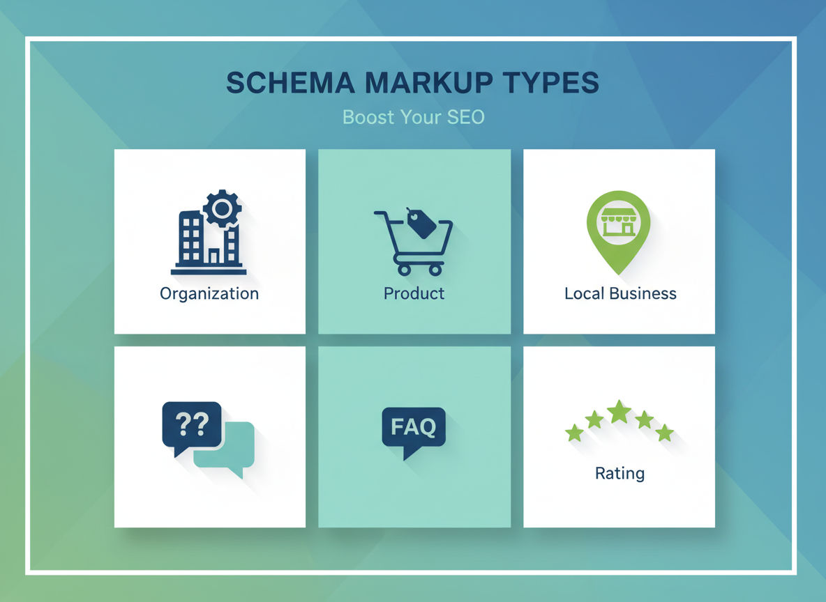 Different types of schema markup for business websites