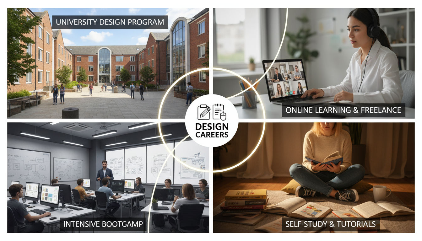 Educational requirements and training paths for graphic design vs UI/UX careers