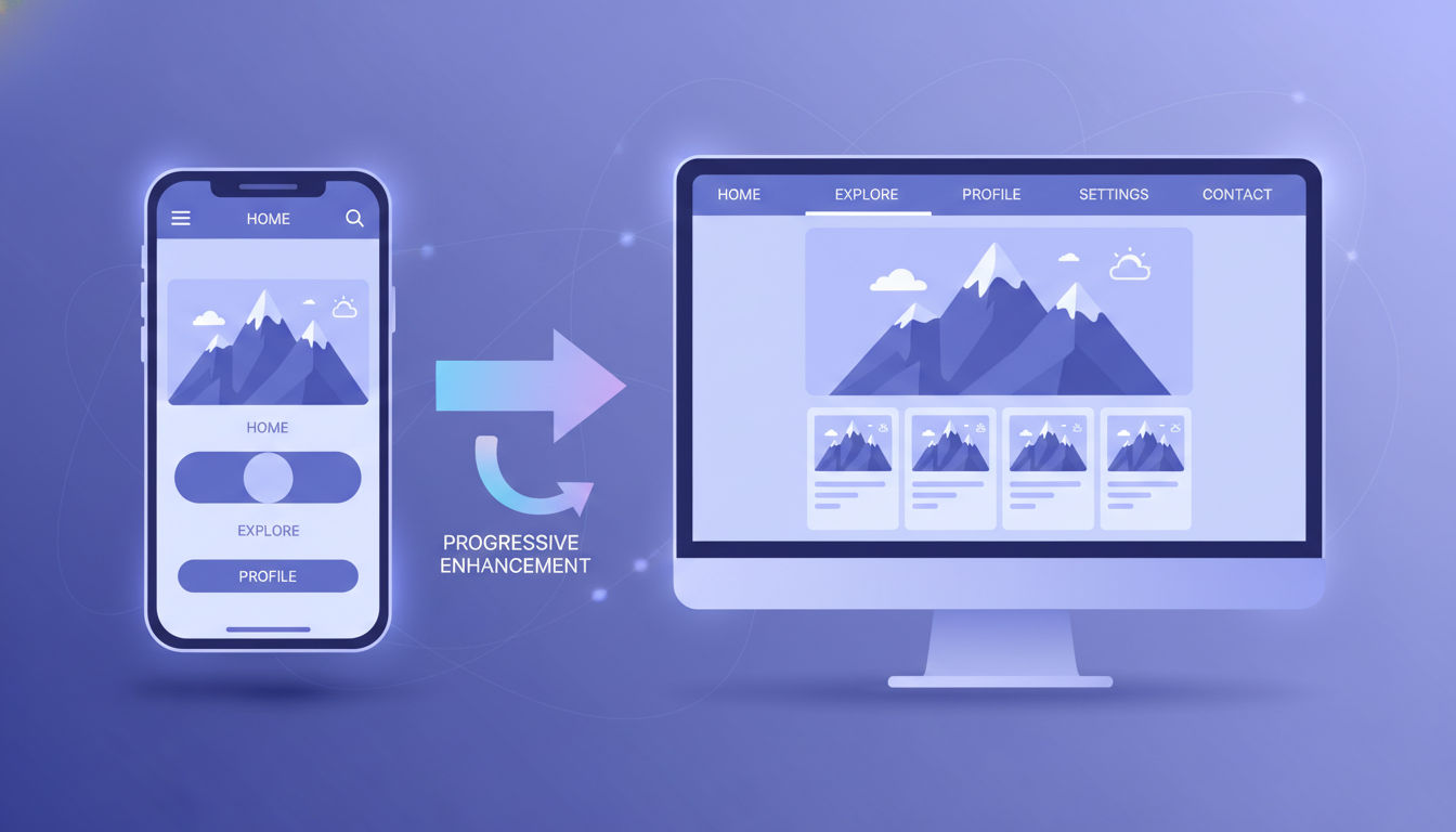 Mobile first design approach compared to desktop first methodology