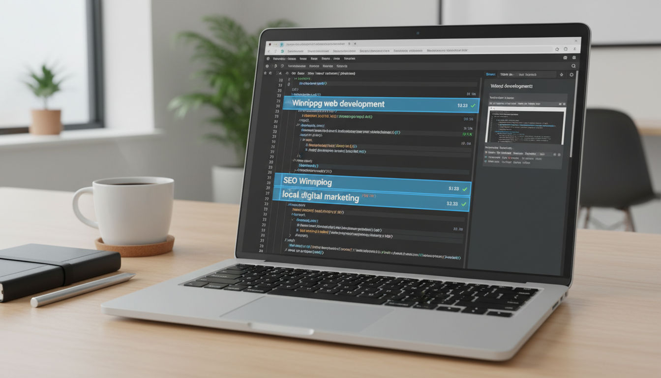 On-page SEO optimization with Winnipeg location-specific keywords