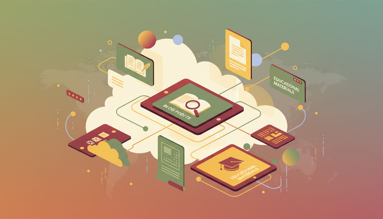 SaaS content marketing strategy showing various content types and formats