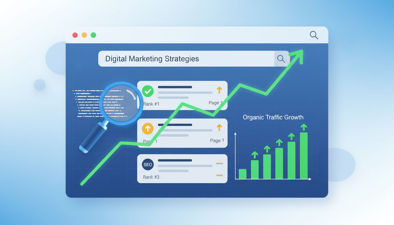 SEO capabilities and search engine visibility for business websites
