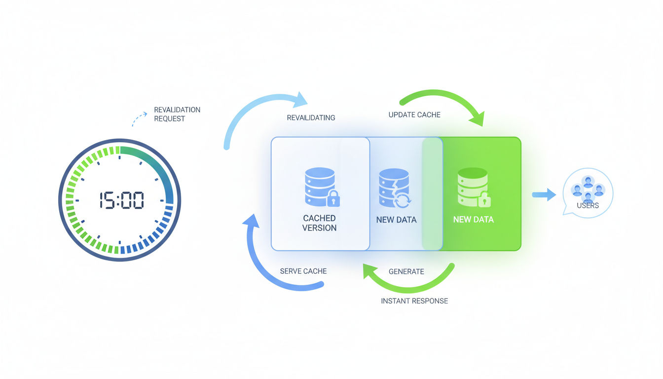 Visual explanation of Incremental Static Regeneration revalidation process