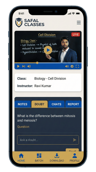 Safal Classes App Interface