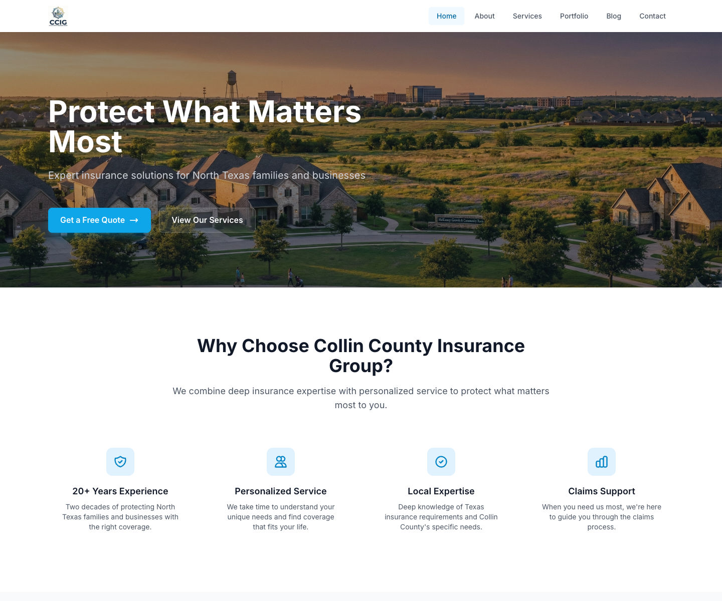 Modern redesigned website