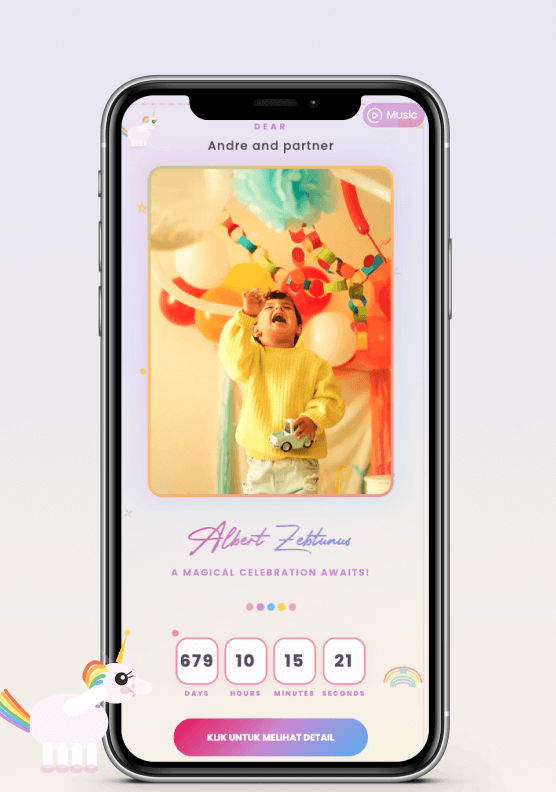 Theme Unicorn Rainbow