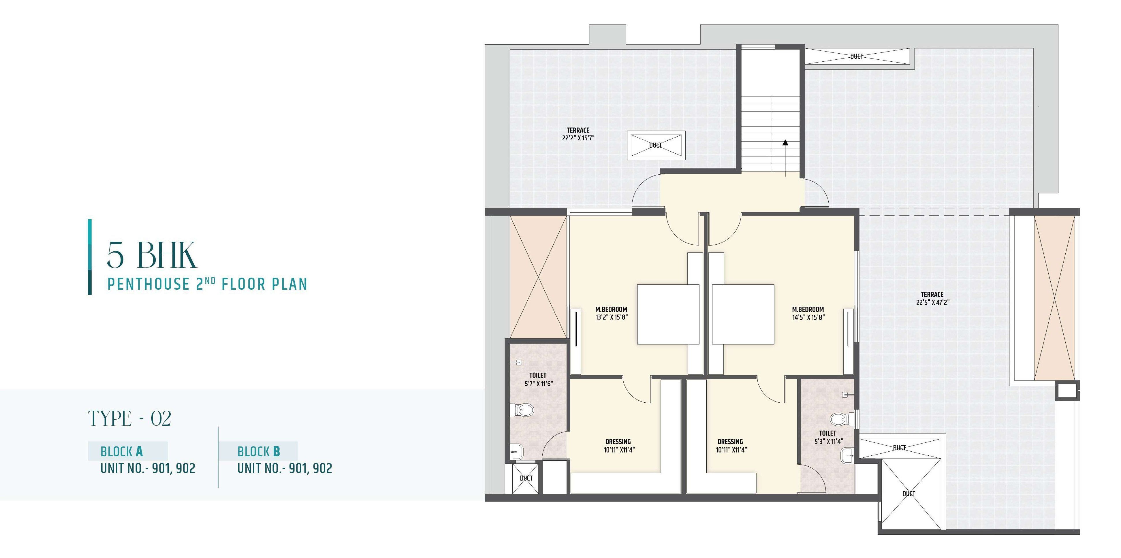 5 BHK Unit Plan